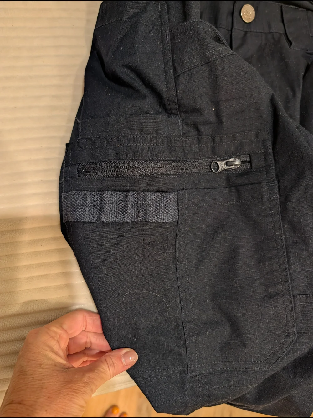 Mansdor Navy Tactical Work Pants - Elastic Waist